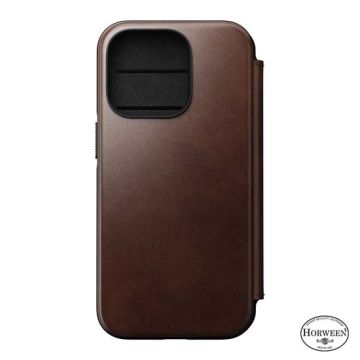 Modern Horween Folio MagSafe iPhone 14 Pro Brown