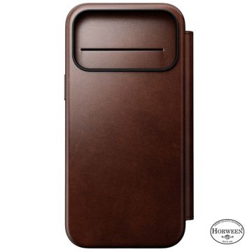 Leather Folio Modern Horween iPhone 17 Pro Max Rustic Brown