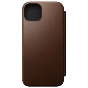 Modern Leather Folio iPhone 15 Plus Brown