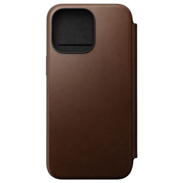 Modern Leather Folio iPhone 15 Pro Max Brown