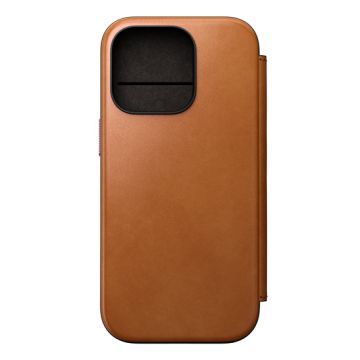 Modern Leather Folio iPhone 16 Pro English Tan